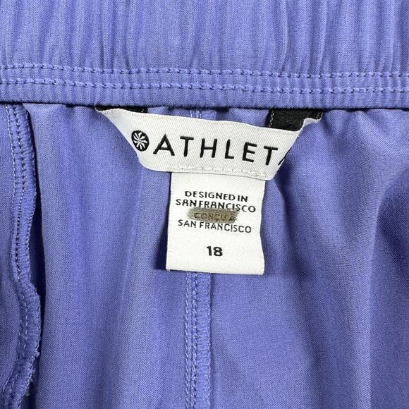 Athleta Pants Womens 18 Adonis Purple Arrival Crop Stretch Sporty Commute Travel - Picture 4 of 12